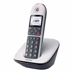 Motorola CD5001, Telefono DECT, Cornetta wireless, Telefono con vivavoce, 150 voci, Identificatore di chiamata, Grigio