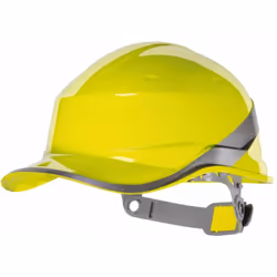 Venitex - Caschetto di Sicurezza Baseball PPE Alta Visibilità - Sintetico, Taglia unica, Giallo - Misura: 53-63cm. - Material ...