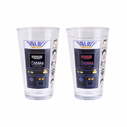 Paladone Stranger Things Cold Change Glass, Nero, Rosso, Trasparente, Bianco, Vetro, 1 pz, Cono, Chiara, 450 ml