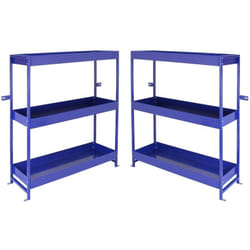 Monster Racking - 2 Scaffali in Acciaio Senza Bulloni Blu 116,5cm x 115cm x 34,8cm