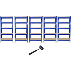 Monster Racking - Scaffale da Garage ad Incastro T-Rax Scaffali per Garage Scaffalature Officina in Acciaio e mdf Senza Bulloni Mensole per Garage
