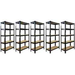 Monster Racking - Scaffale da Garage ad Incastro T-Rax Scaffali per Garage Scaffalature Officina in Acciaio e mdf Senza Bulloni Mensole per Garage