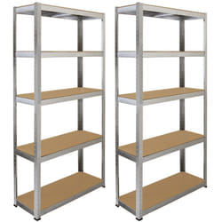 Monster Shop - Scaffale da Garage ad Incastro Galwix Scaffali per Garage Scaffalature Officina in Acciaio Galvanizzato e mdf Senza Bulloni Mensole
