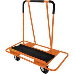 Carrello per Cartongesso Trasporto Pannelli 1000kg Acciaio Pesante 2 Ruote Fisse & 2 Girevoli con Freni Manico in Schiuma Tappetino Antiscivolo