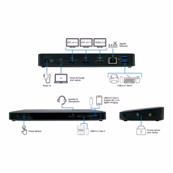 Origin Storage 3FF69AA-OS replicatore di porte e docking station per laptop USB 3.2 Gen 1 (3.1 Gen 1) Type-C Nero - Vista aggiuntiva 6