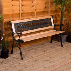Garden Vida offre questo prodotto dal design elegante, la panchina da giardino, stile croce. Questa panchina da giardino sapi ...