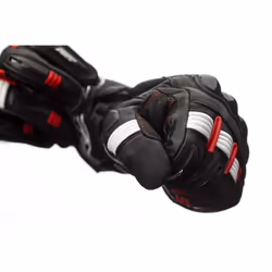 RST Pilot Guanti da moto, nero-bianco-rosso, dimensione 2XL per uomo