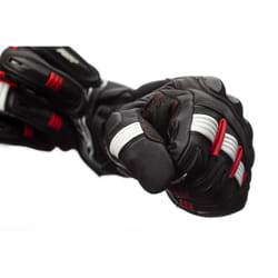 RST Pilot Guanti da moto, nero-bianco-rosso, dimensione 2XL per uomo