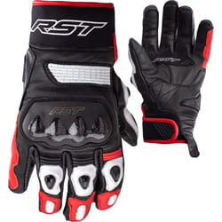 RST Freestyle II Guanti da moto, nero-bianco-rosso, dimensione S per uomo