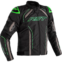 RST S-1 Giacca tessile moto, nero-grigio-verde, dimensione S per uomo