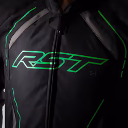 RST S-1 Giacca tessile moto, nero-grigio-verde, dimensione L per uomo