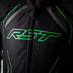 RST S-1 Giacca tessile moto, nero-grigio-verde, dimensione L per uomo