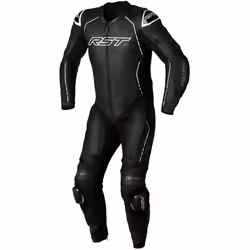 RST S1 Tuta in pelle da moto in 1 pezzo, nero-bianco, dimensione L per uomo