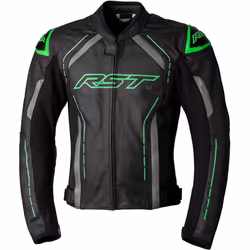 RST S1 Giacca in pelle moto, nero-bianco, dimensione 40 per uomo