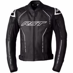 RST S1 Giacca in pelle moto, nero-bianco, dimensione 48 per uomo