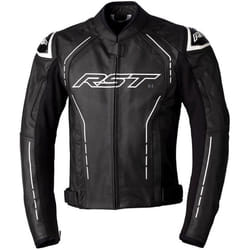 RST S1 Giacca in pelle moto, nero-bianco, dimensione 48 per uomo