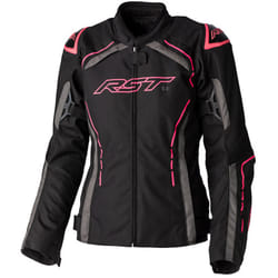 RST S-1 Mesh Giacca tessile moto da donna, nero-bianco, dimensione 3XL per uomo