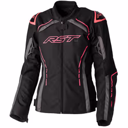 RST S-1 Mesh Giacca tessile moto da donna, nero-rosa, dimensione XL per uomo