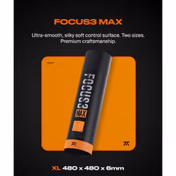 Fnatic Focus3 MAX L Tappetino per mouse per gioco da computer Arancione - Vista aggiuntiva 5