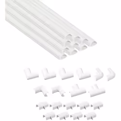 Il kit di canaline elettriche D-Line contiene: 10 x 20cm (P) x 10mm (A) x 40cm (4-metro), 4 x Ansa piatta, 2 x Ansa esterne,  ...