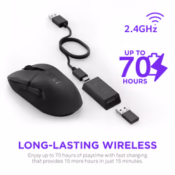 NZXT MS-101NB-01 mouse Gaming Mano destra RF Wireless Ottico 26000 DPI - Vista aggiuntiva 4