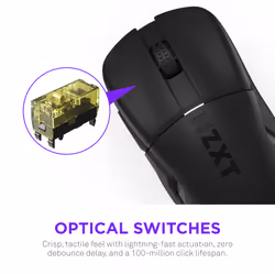 NZXT MS-101NB-01 mouse Gaming Mano destra RF Wireless Ottico 26000 DPI - Vista aggiuntiva 5