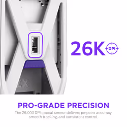NZXT MS-101NW-02 mouse Gaming Mano destra RF Wireless Ottico 26000 DPI - Vista aggiuntiva 3