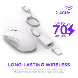 NZXT MS-101NW-02 mouse Gaming Mano destra RF Wireless Ottico 26000 DPI - Vista aggiuntiva 4
