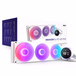 NZXT Kraken Elite 420 RGB Processore Raffreddatore di liquidi tutto in uno 14 cm Bianco 1 pz - Vista aggiuntiva 6
