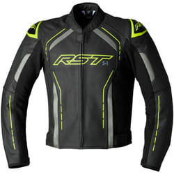 RST S1 Giacca in pelle moto, nero-giallo, dimensione 40 per uomo
