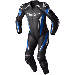 RST Tractech EVO 5 Tuta in pelle da moto di un pezzo, nero-blu, dimensione L per uomo