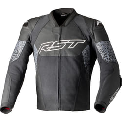 RST Pro Series Supersport-K Giacca in pelle da moto, nero-grigio, dimensione L per uomo