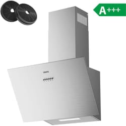 Cappa Aspirante in Acciaio Inox 60cm, Classe a+++, 650m³/h, con 2 Filtri a Carbone, Ricircolo o Scarico, CD6762AS - Ciarra