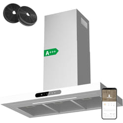 Ciarra - a+++ Cappa Aspirante 90cm 650m3/h wi-fi app Controllo Touch Booster Bianco CD9102W