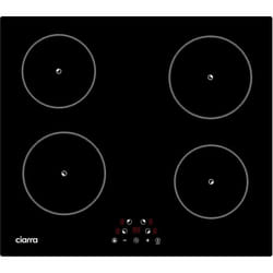 CIARRA Piano Cottura Induzione 6000W 4 Zone Sicurezza Bambini Regolazione Potenza Timer 99 Minuti 59cm CD4BIH-F