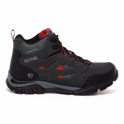 Regatta Holcombe Mid, Maschio, Adulto, Nero, Rosso, Stivali da esterno, Camminare, Ash Rio Red