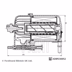 Altezza [mm]: 191. Diametro esterno [mm]: 93. Indice: ADBP230052. Materiale alloggiamento/carter/guida: Plastica. Numero del  ...