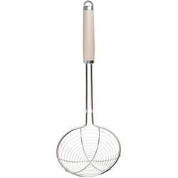 KitchenAid Cucchiaio Forato / Schiumarola a Ragnatela, Acciaio Inossidabile Resistente alla Ruggine, Sicuro in Lavastoviglie, 36 x 51 x 140 mm, Crema