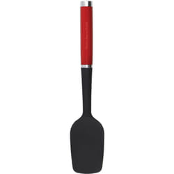 Kitchenaid - Spatola piatta of Silicone con manico ergonomico, nero e rosso.