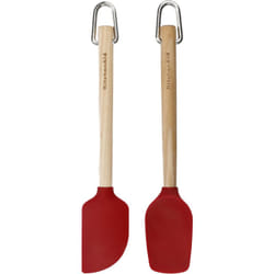 Kitchenaid - Set di 2 spatole in betulla di legno di betulla, colore rosso Impero