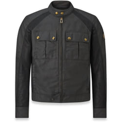 Belstaff Temple Giacca di cera da moto, nero, dimensione 3XL per uomo