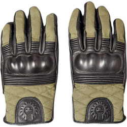 Belstaff Hampstead Guanti da moto, nero-verde, dimensione XL per uomo