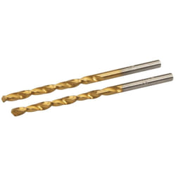 Punte da trapano hss rivestite in titanio 2 p.zi 3,0 mm