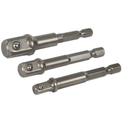 Silverline - Set di adattatori per chiavi a bussola 3 p.zi 1/4', 3/8' e 1/2'