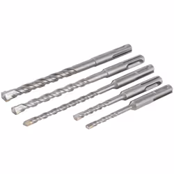 Finitura sabbiata. Adatto a trapani SDS Plus. Dimensioni: 5, 6 x 110 mm e 7, 8, 10 x 160 mm. Design a doppia scanalatura Part ...
