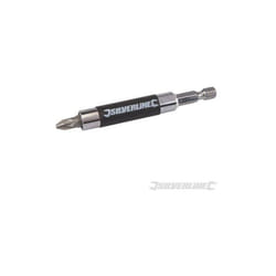 Silverline - Porta inserto con meccanismo rientrabile boccola di guida 1/4 e foro interno 9mm