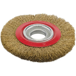 Silverline - Spazzola a disco in acciaio ottonato 150 x 32 mm (224516)