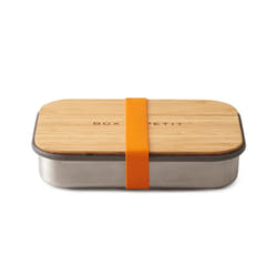 black+blum BAM-SB003 recipiente per cibo Rettangolare Scatola Arancione, Argento, Legno 1 pz