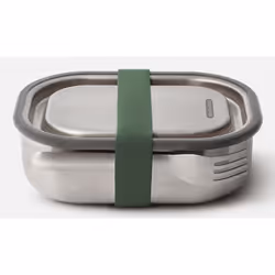 black+blum BAM-SS-S010, Scatola, Rettangolare, 0,6 L, Oliva, Silicone, Acciaio inox, Acciaio inox
