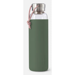 black+blum GR-WB-M010 borraccia Uso quotidiano 0,6 ml Vetro, Nylon, Polipropilene (PP), Silicone, Acciaio inox Oliva